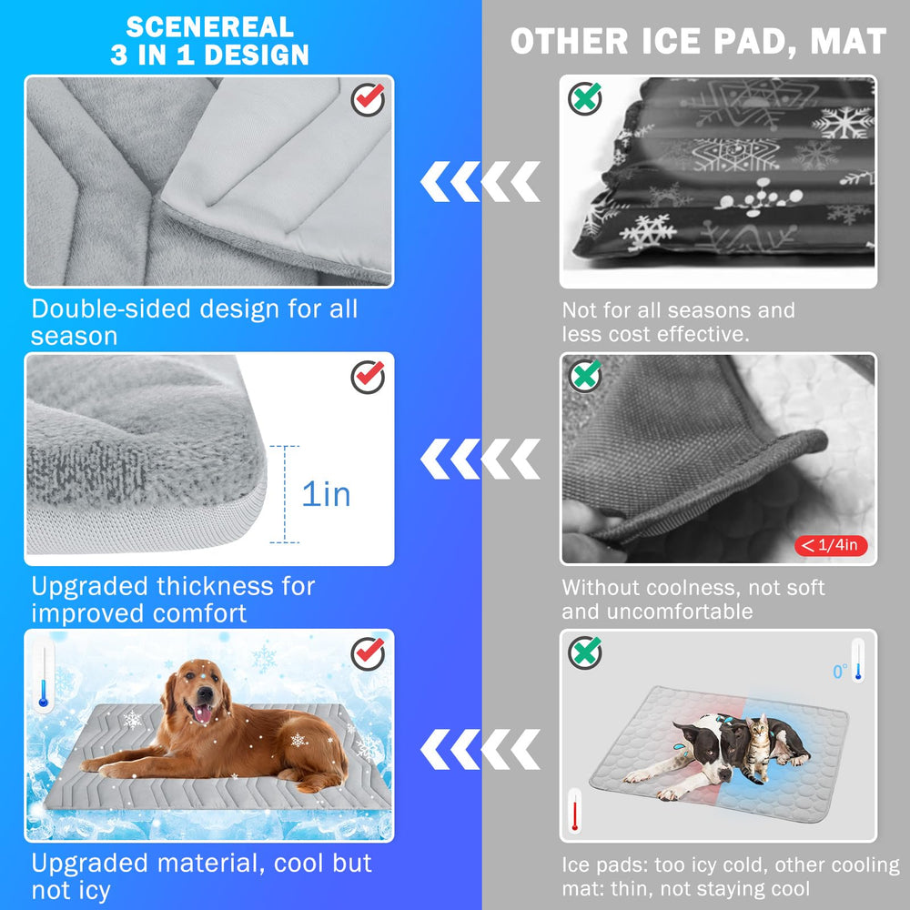 SCENEREAL dog cooling mat is machine washable for simple cleanup