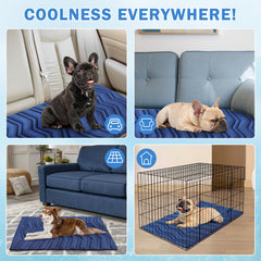 SCENEREAL dog cooling mat stitched-detail shows enhanced durability for active pets.