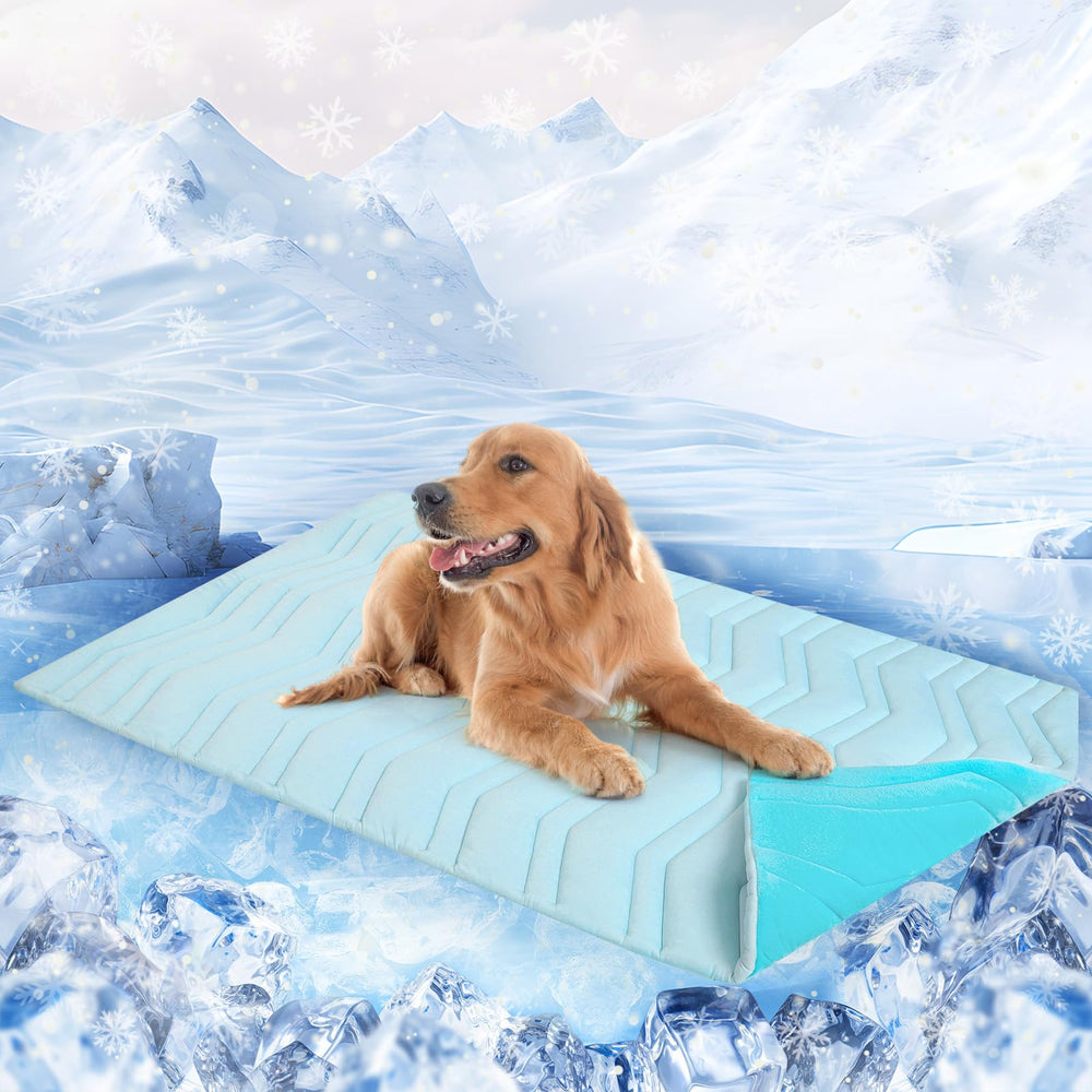 SCENEREAL dog cooling mat XL full view showing large size for up to 100 lbs.