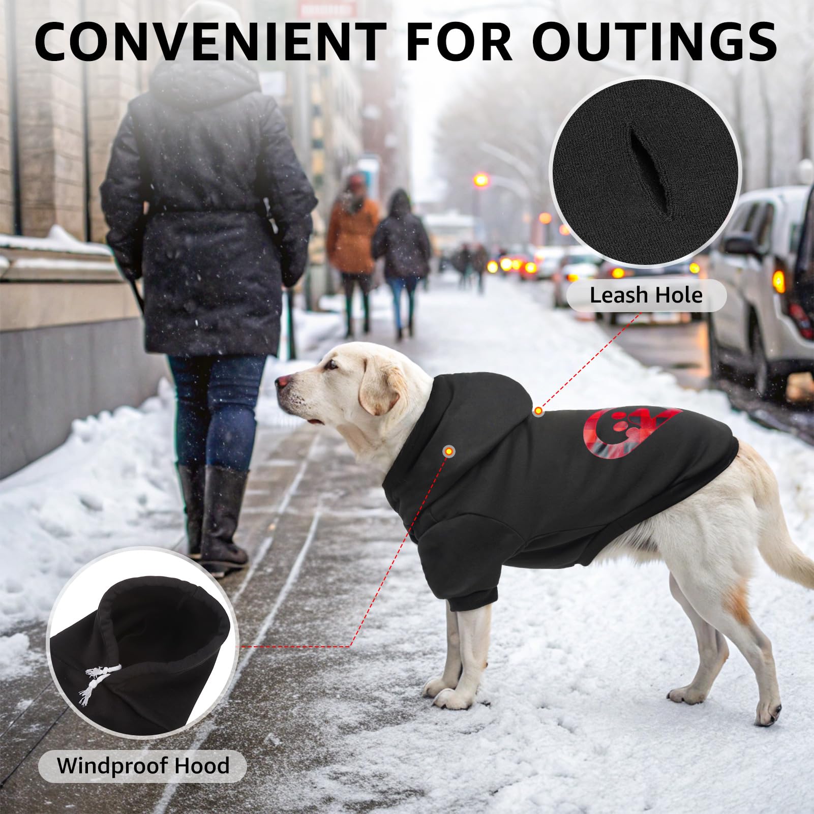 SCENEREAL dog hoodie color-durable fabric image emphasizes long-lasting color retention after washes.