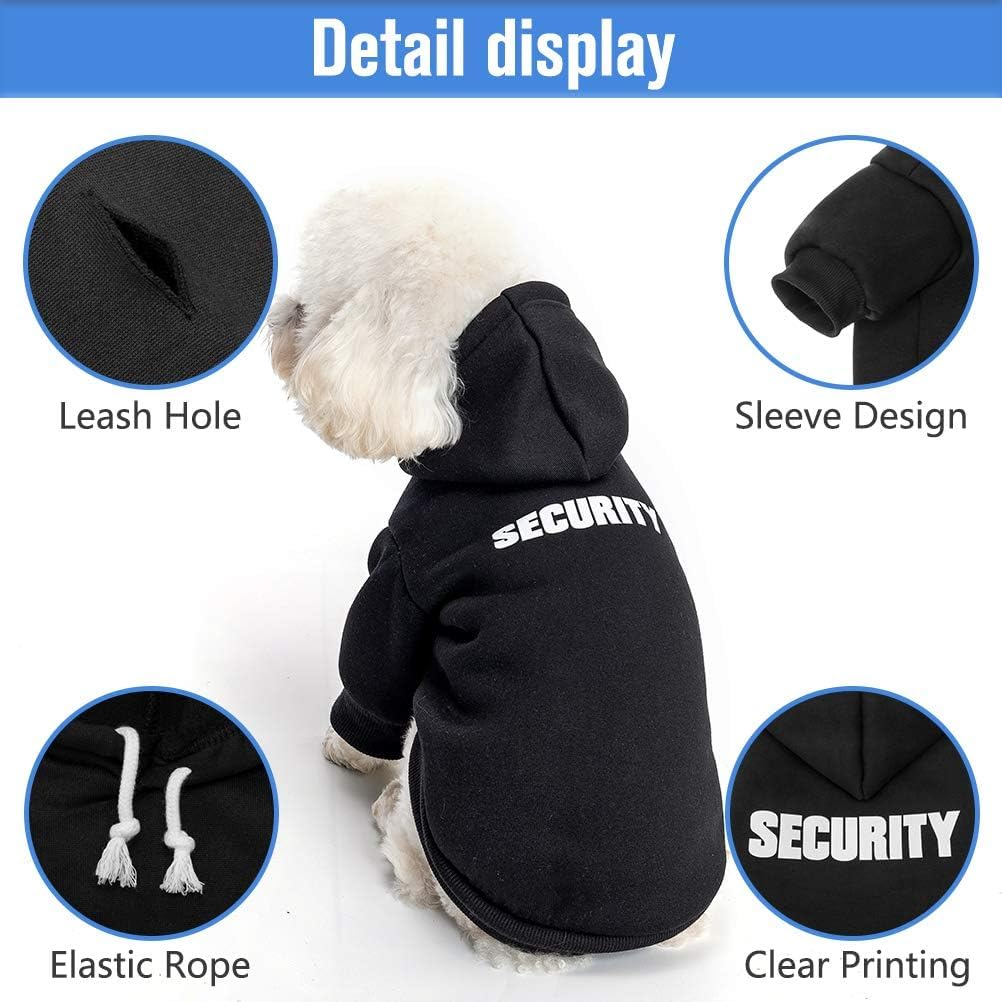 SCENEREAL dog hoodie size chart displaying eight sizes for a precise fit.