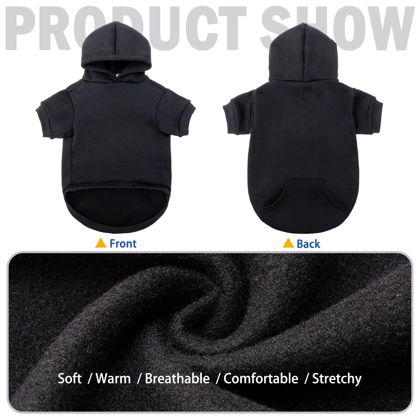 SCENEREAL dog hoodie size chart guide helps select the right fit