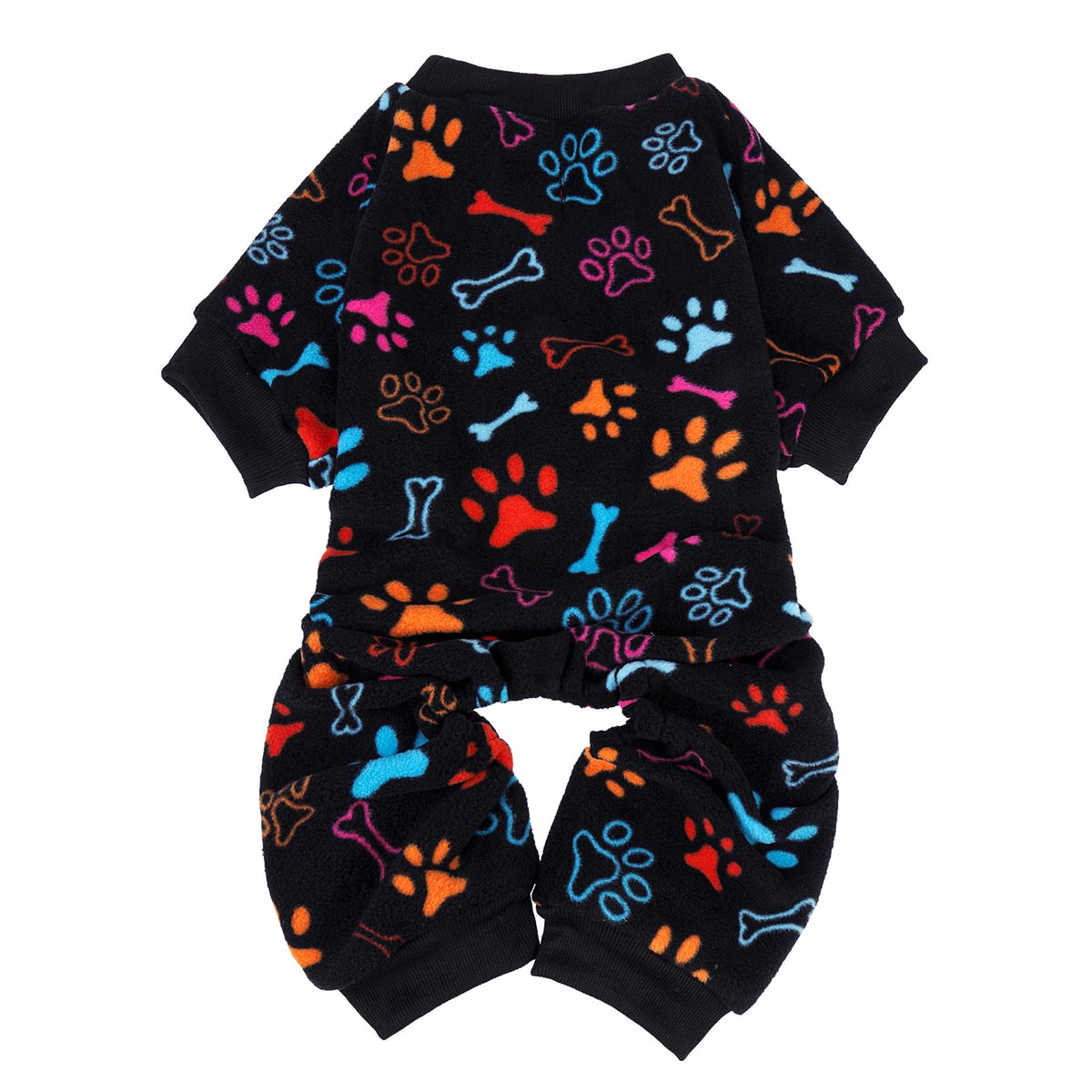 SCENEREAL dog pajamas bones paw print pattern for warm style.