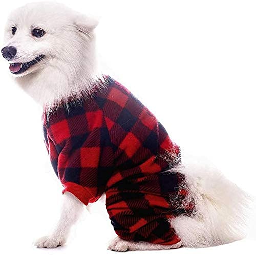 SCENEREAL dog pajamas durable fleece for repeated washes.