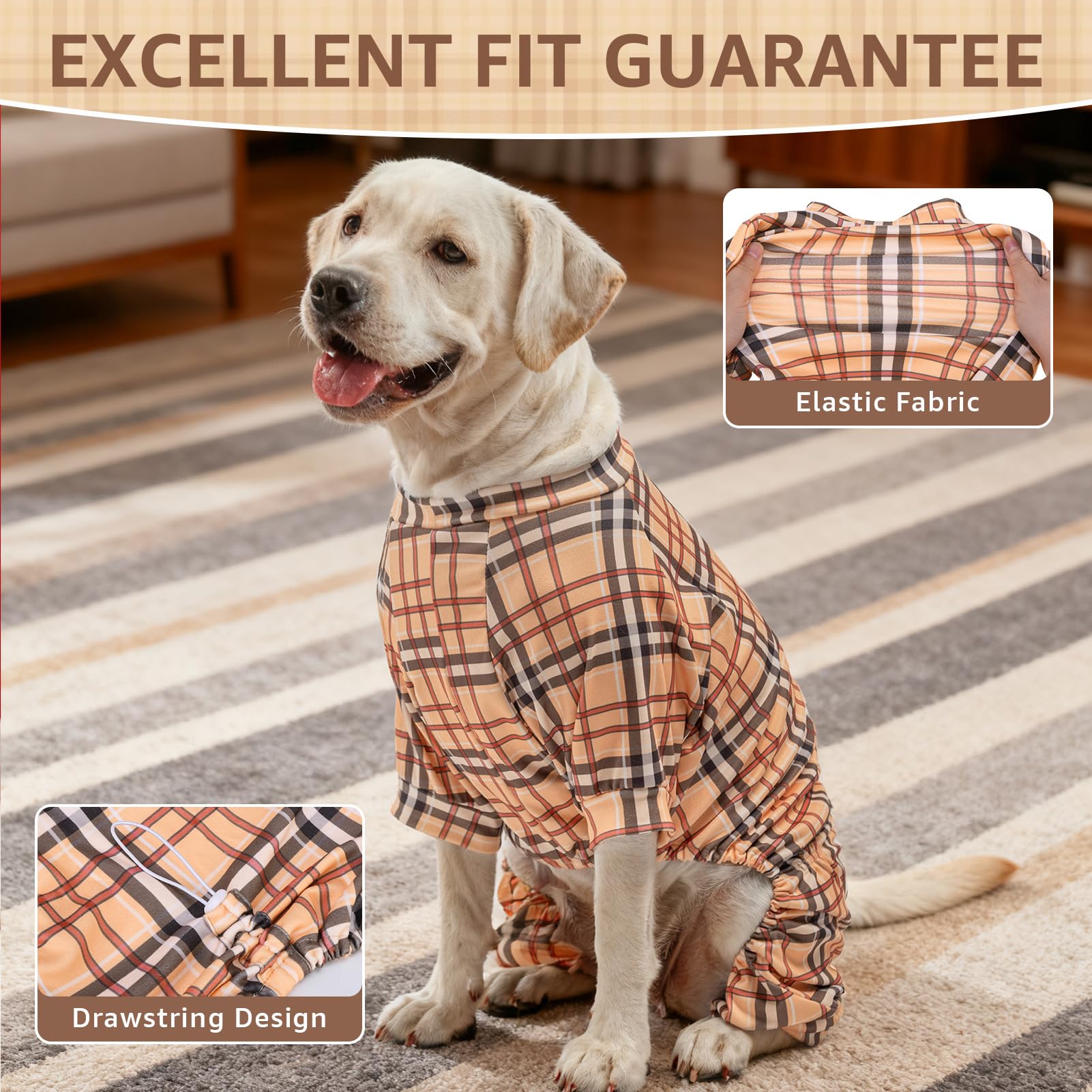 SCENEREAL dog pajamas four legged design with opening enables easy potty breaks