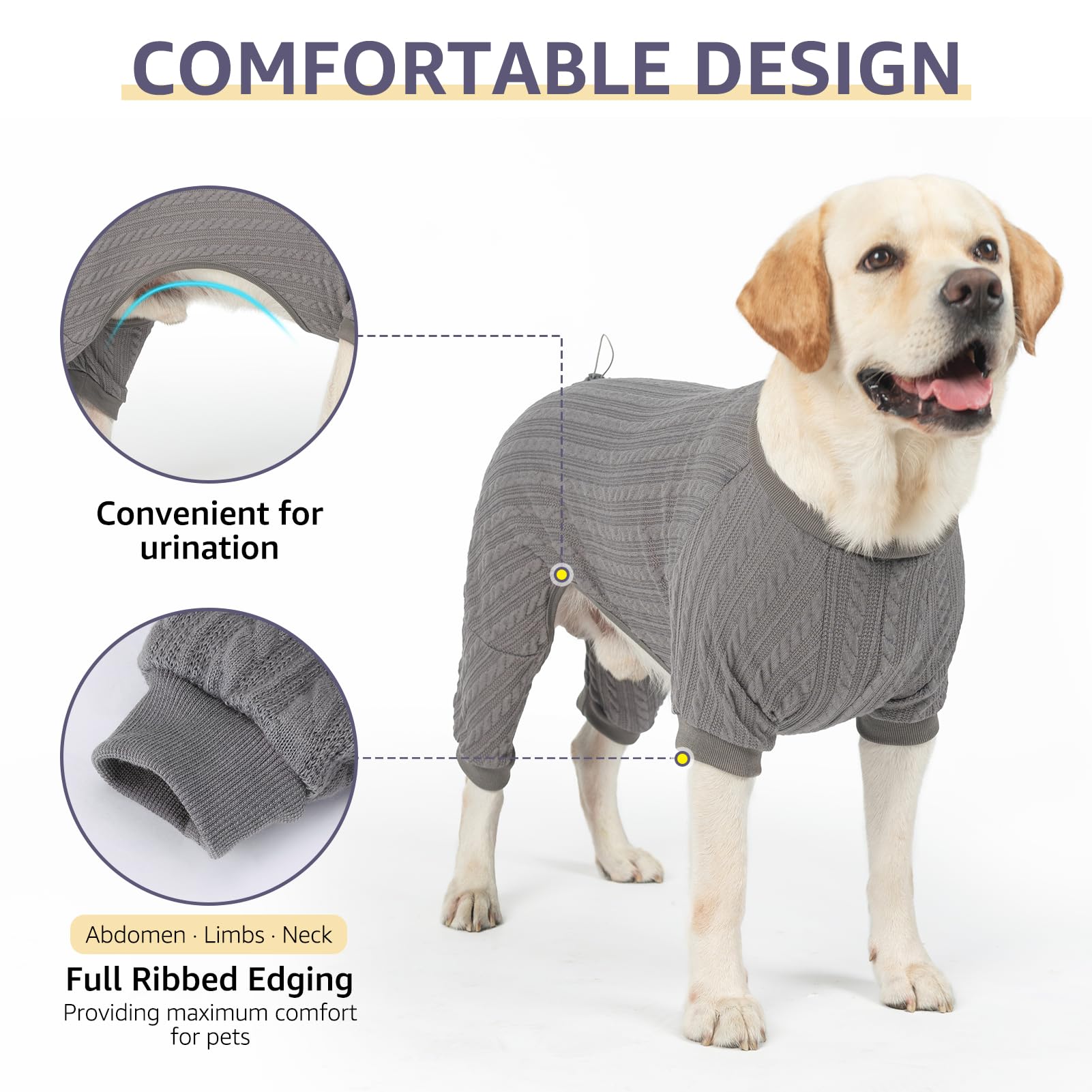 SCENEREAL dog pajamas open-cut crotch detail enabling easy bathroom breaks.