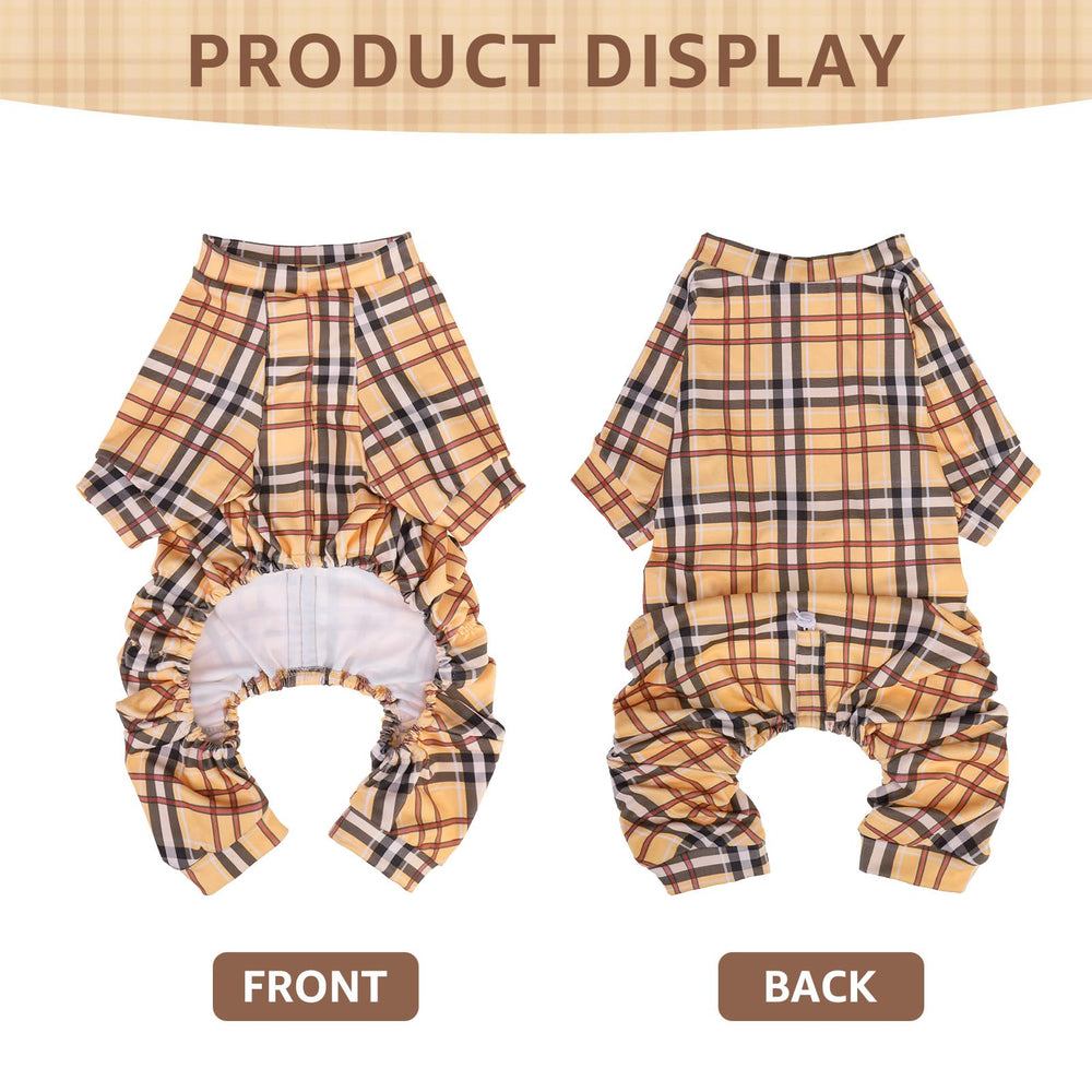 SCENEREAL dog pajamas size chart helps choose snug fit