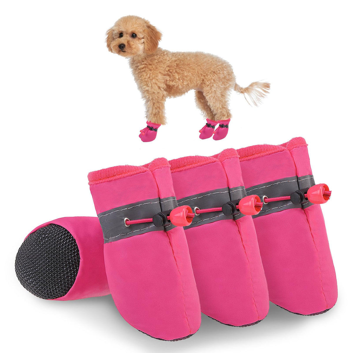 SCENEREAL dog shoes with a soft inside deliver cozy paw protection on hot pavements.