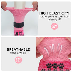 SCENEREAL dog socks anti-slip grip for confident indoor steps.