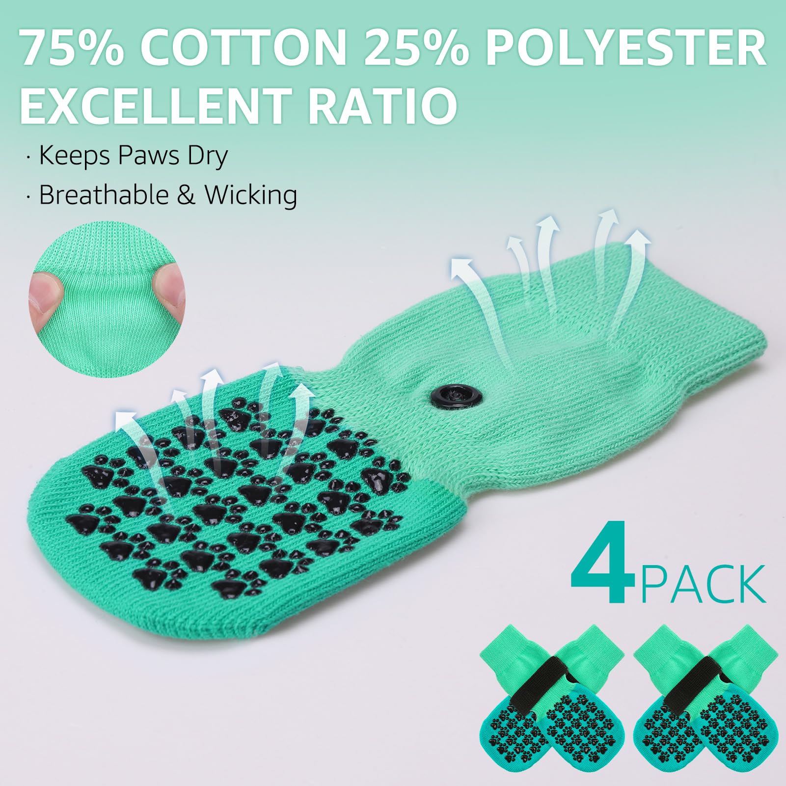 SCENEREAL dog socks breathable fabric keeps paws comfortable during walks