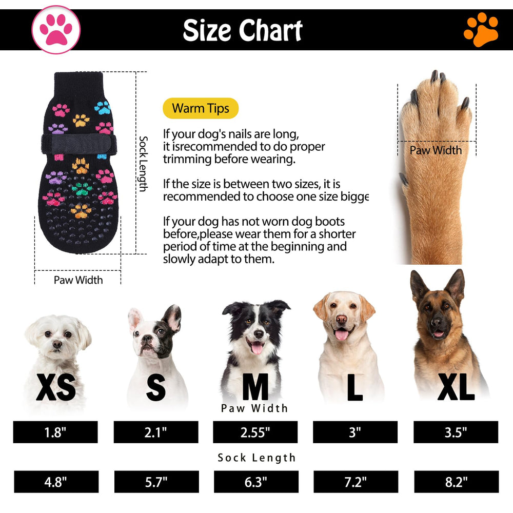 SCENEREAL dog socks top and bottom grips demonstrated for traction.