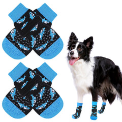 SCENEREAL dog socks with dual grip provide safer indoor movement on slick floors.