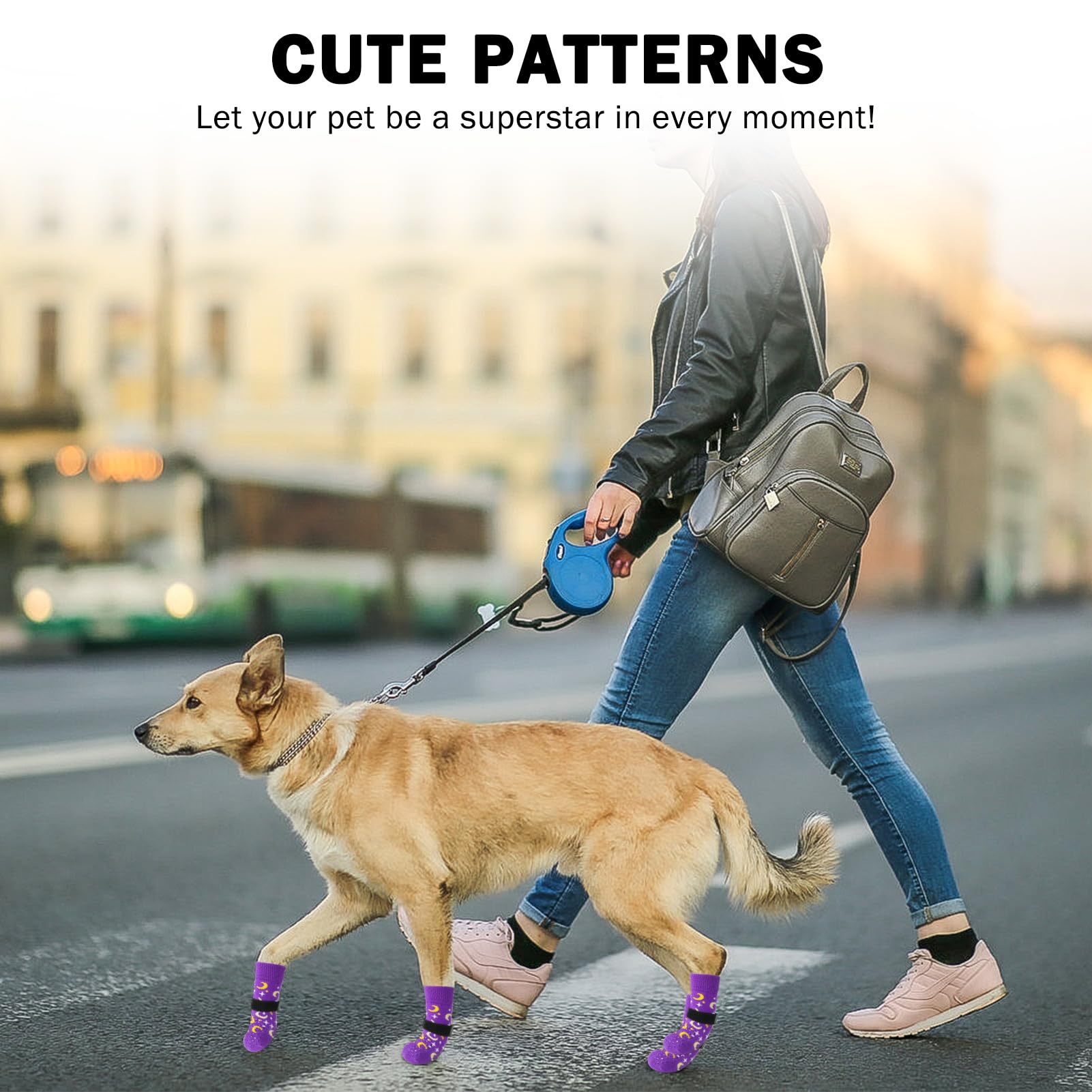 SCENEREAL dog-socks-easy-care-washable are durable for daily wear.