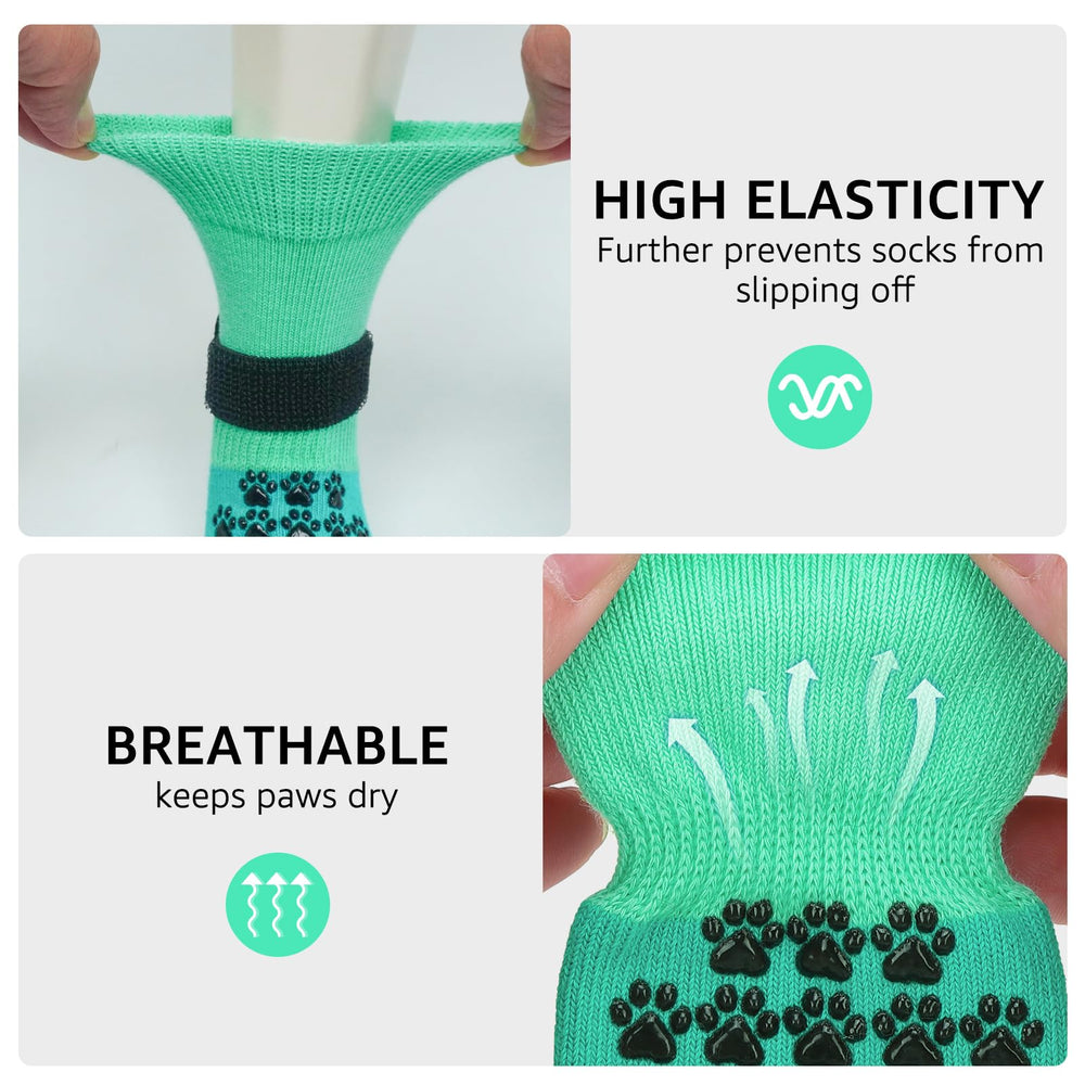 SCENEREAL dog socks adjustable elastic tape for secure wear