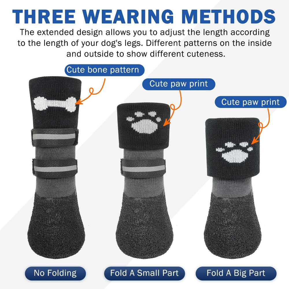 SCENEREAL dog socks inner-outer cuff pattern viewed with fold option