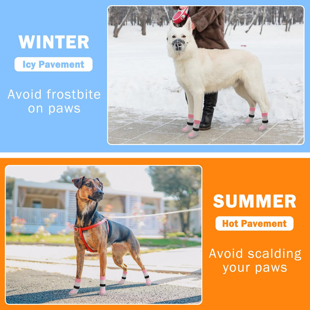 SCENEREAL dog socks multi-scene-use support safety indoors and outdoors.
