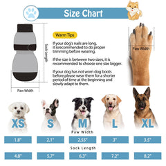 SCENEREAL dog socks no-slip sole for safer hardwood-floor traction
