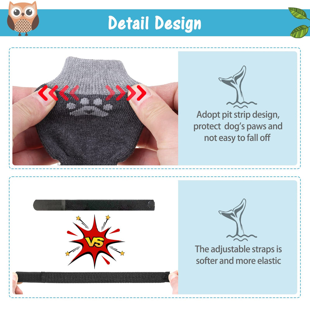 SCENEREAL dog socks packaging shows 3-pair set for easy rotation and replacement.