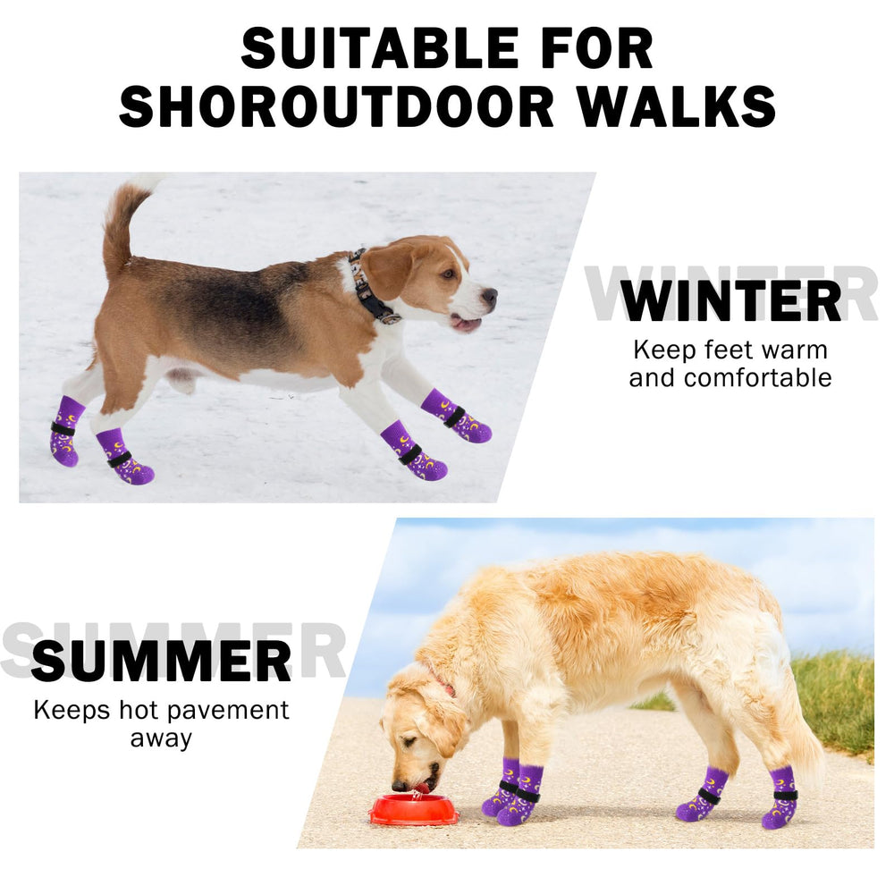 SCENEREAL dog-socks-premium-soft-elastic-material keeps paws comfy in all seasons.