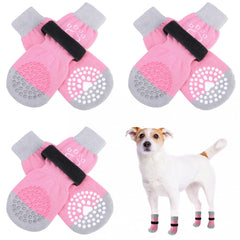 SCENEREAL dog socks six-pack packaging shown for easy replacement and cleaning