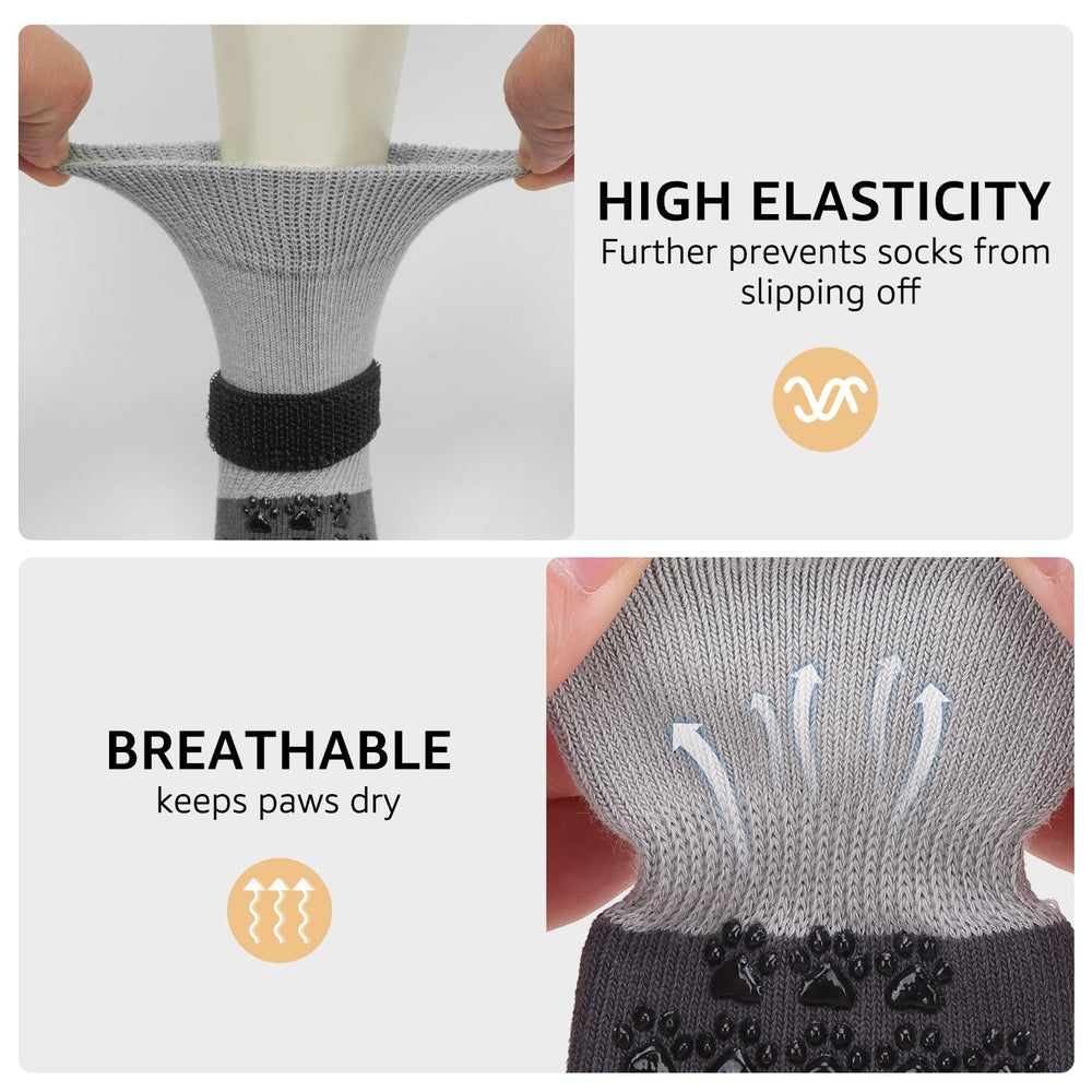 SCENEREAL dog socks sizing guide helps achieve proper fit at home.