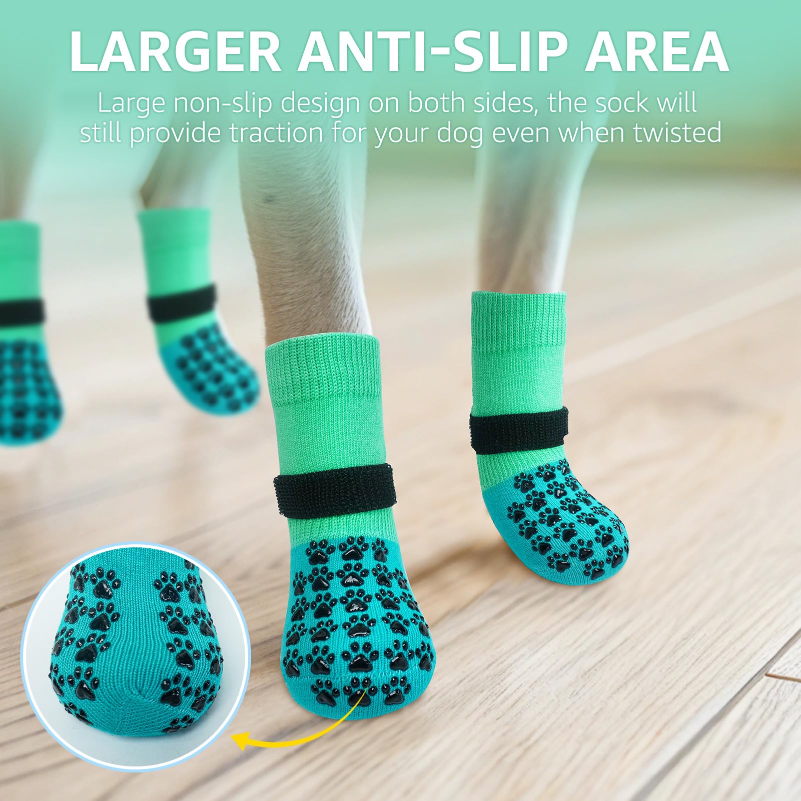 SCENEREAL dog socks with soft breathable fabric keep paws comfortable during extended wear