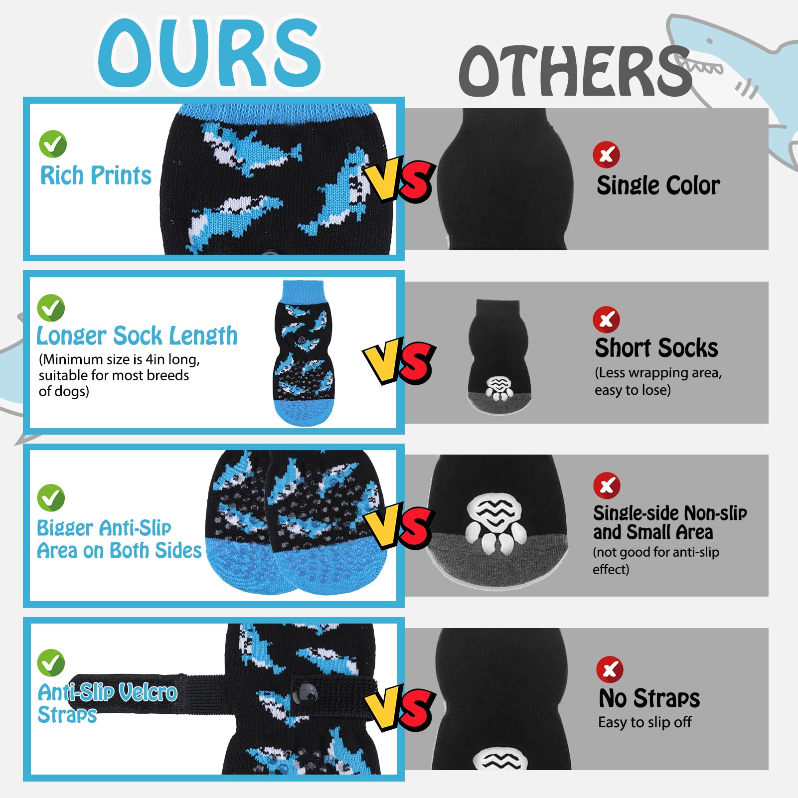SCENEREAL dog socks offer warm, cozy fit during cold months.