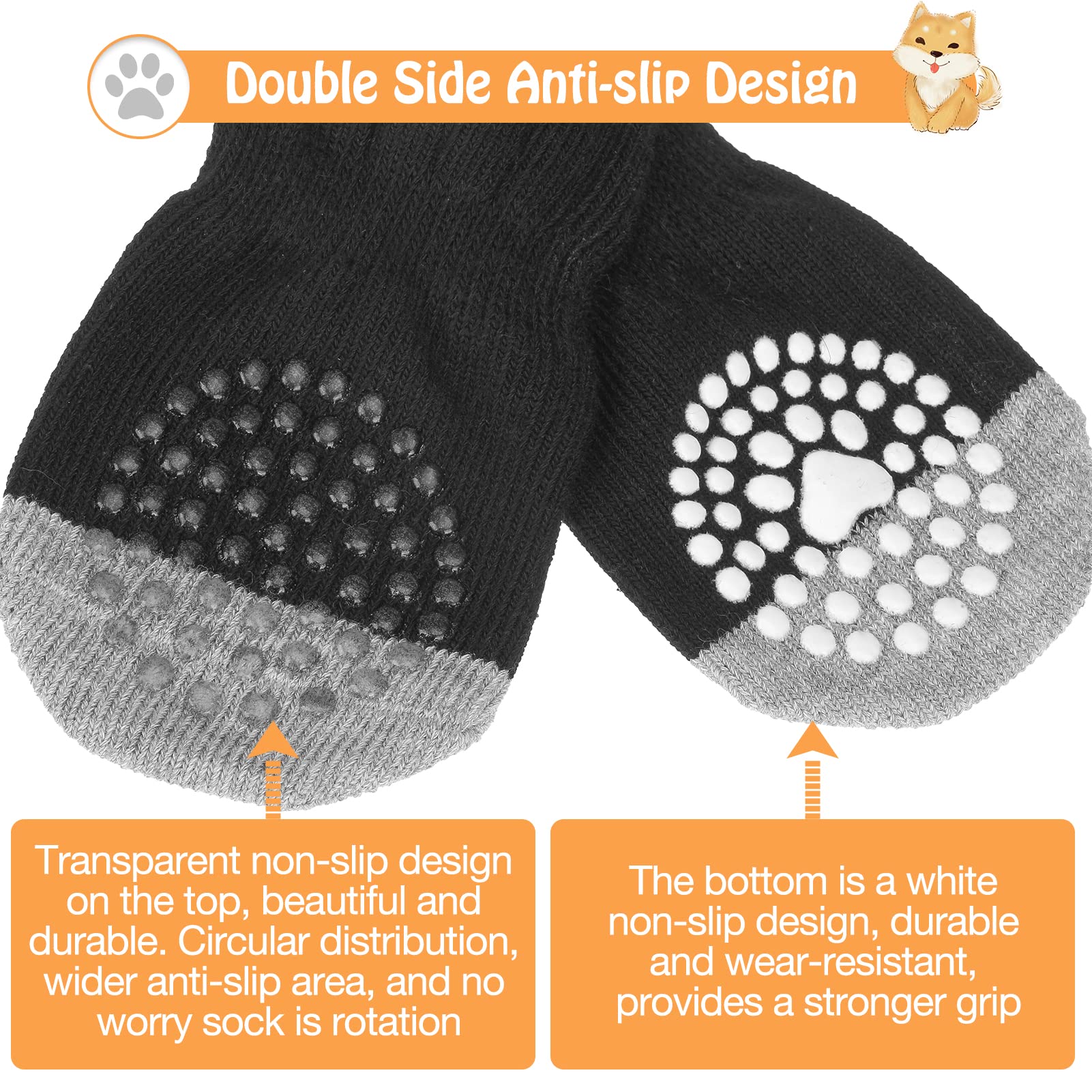 SCENEREAL dog-socks-wrap-design highlights snug wrapping around paws for protection