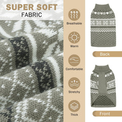 SCENEREAL dog sweater back leash hole for easy on-the-go walking.
