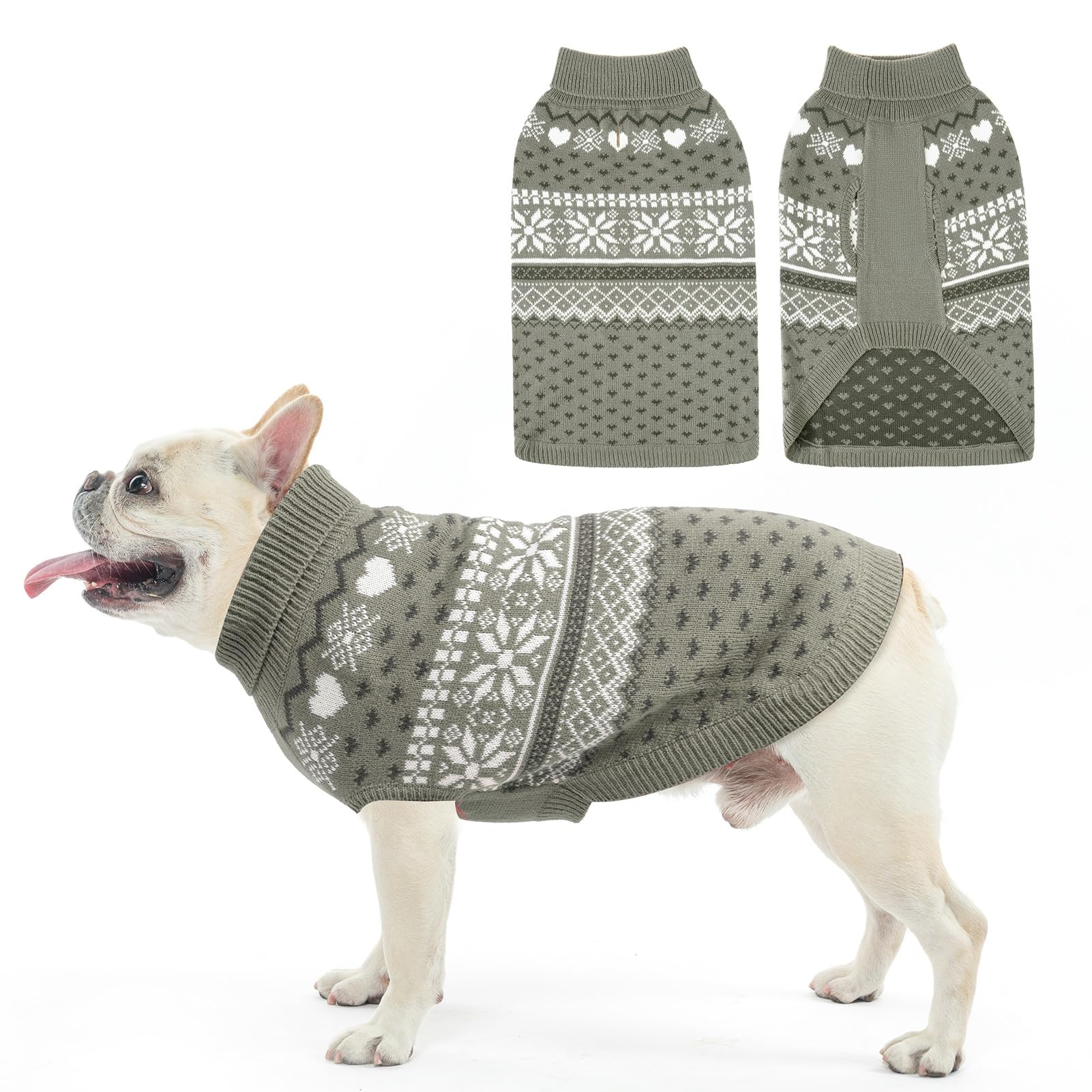 SCENEREAL dog sweater back length 16 inches ensures proper fit for medium dogs.