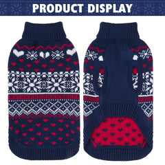 SCENEREAL dog sweater side with leash-hole enables easy on-the-go dressing.