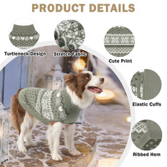 SCENEREAL warm turtleneck knit coat protects from cold winds.