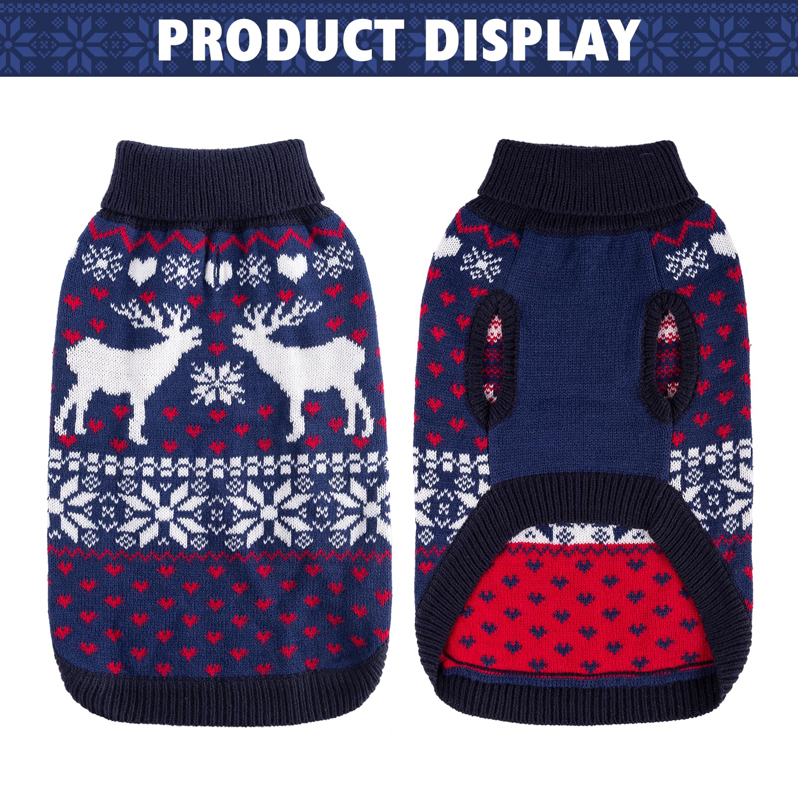 SCENEREAL white-nordic-pattern sweater ideal for festive photos