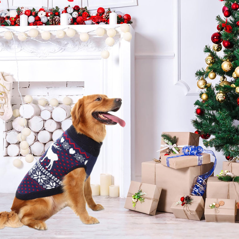 SCENEREAL dog sweater suitable for winter walks, parties, and photo moments