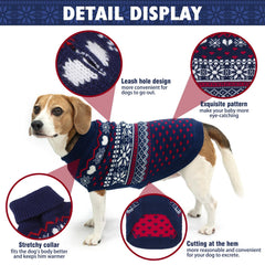 SCENEREAL dog sweater chest-22-23 highlights chest coverage for walks.