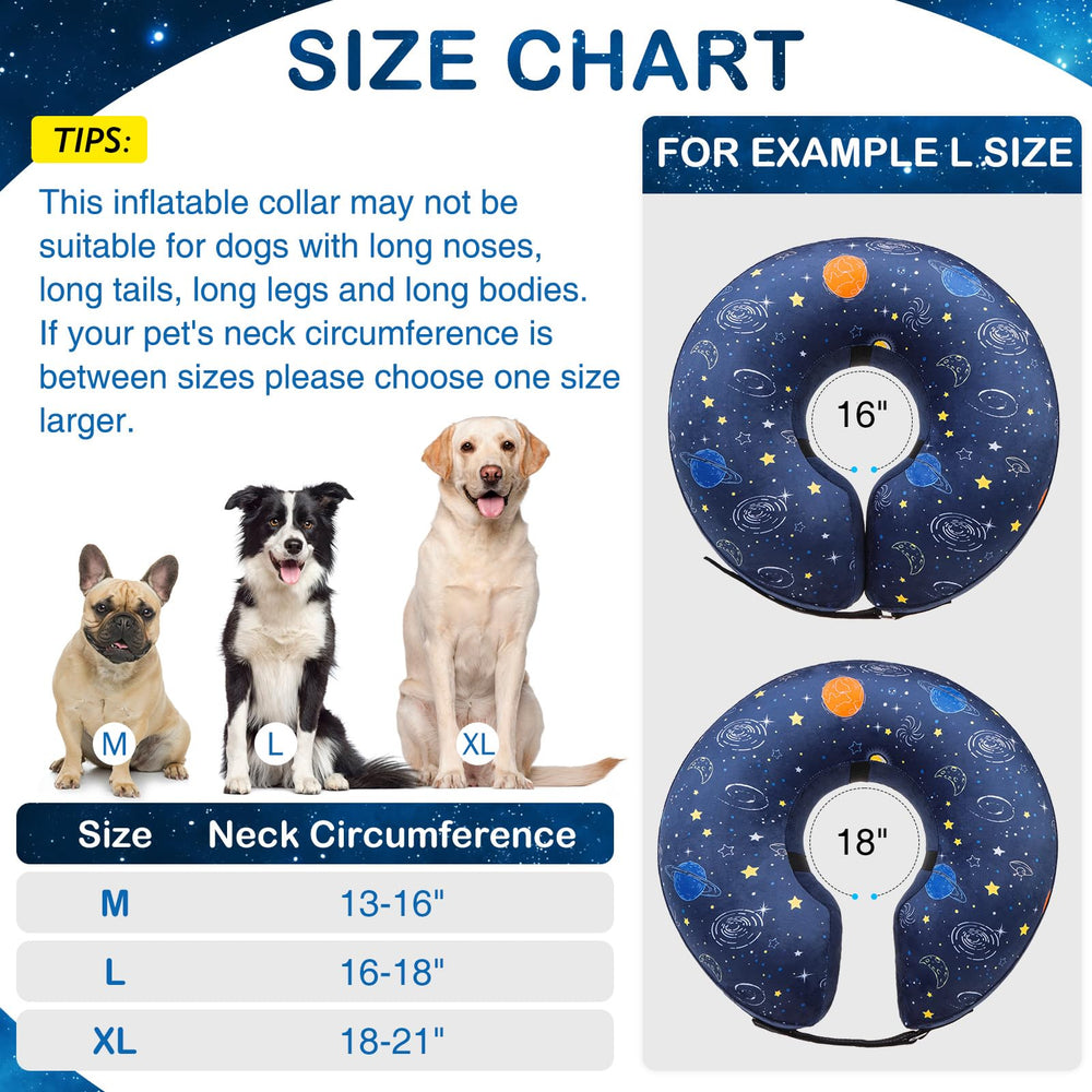 SCENEREAL donut collar planet print side view enables comfortable wear.