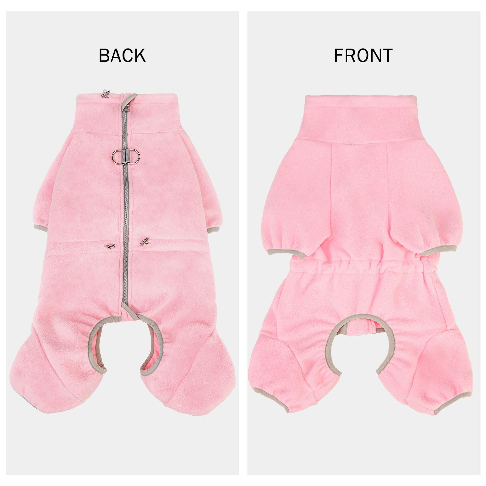 SCENEREAL fleece dog coat pink indoor pajamas for cozy lounging at home