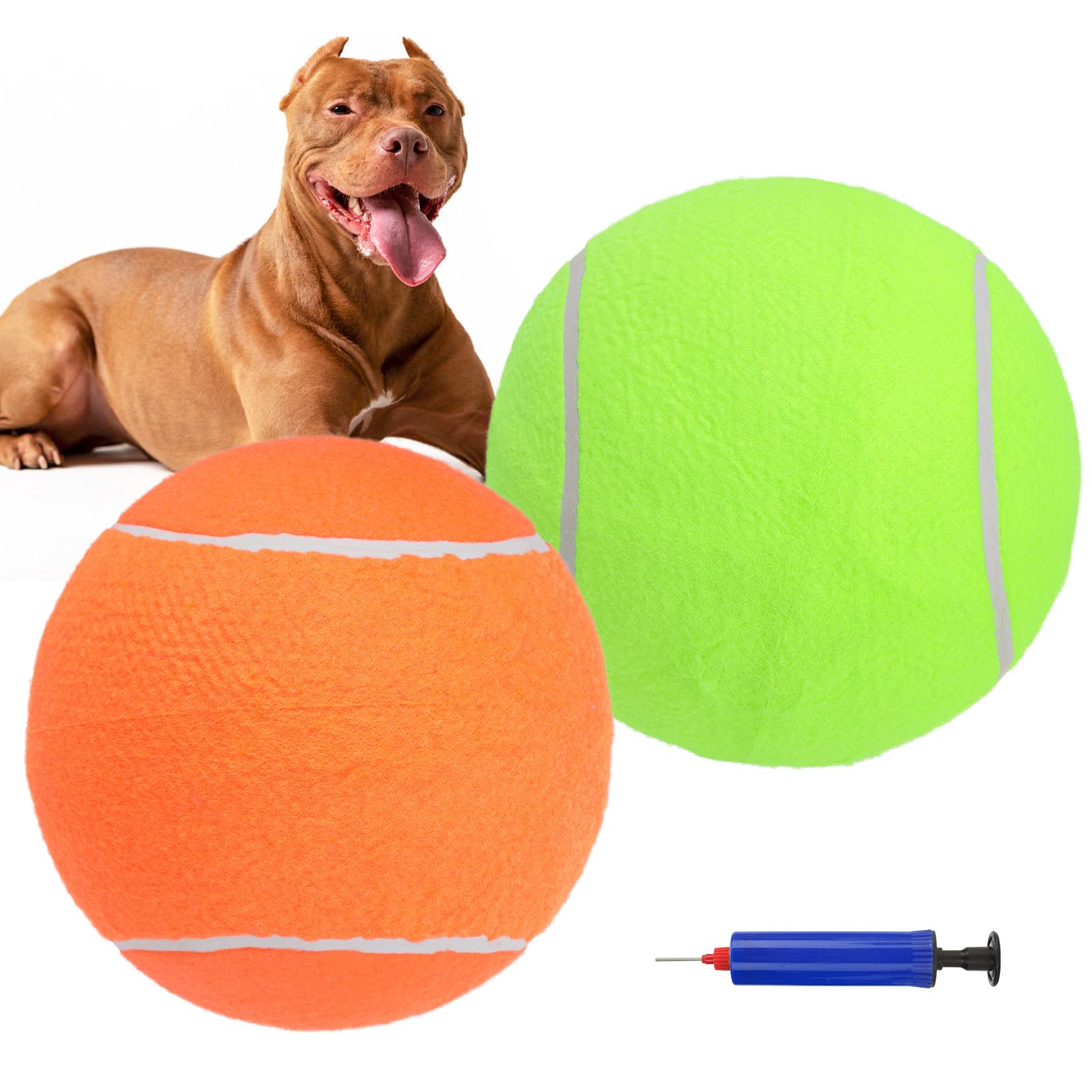 SCENEREAL giant tennis ball for dogs in bright color promotes active outdoor play