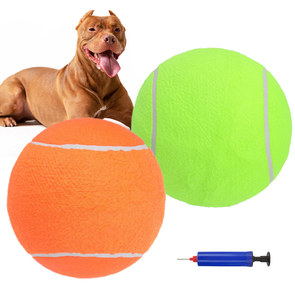SCENEREAL giant tennis ball for dogs in bright color promotes active outdoor play