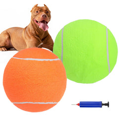 SCENEREAL giant tennis ball for dogs in bright color promotes active outdoor play