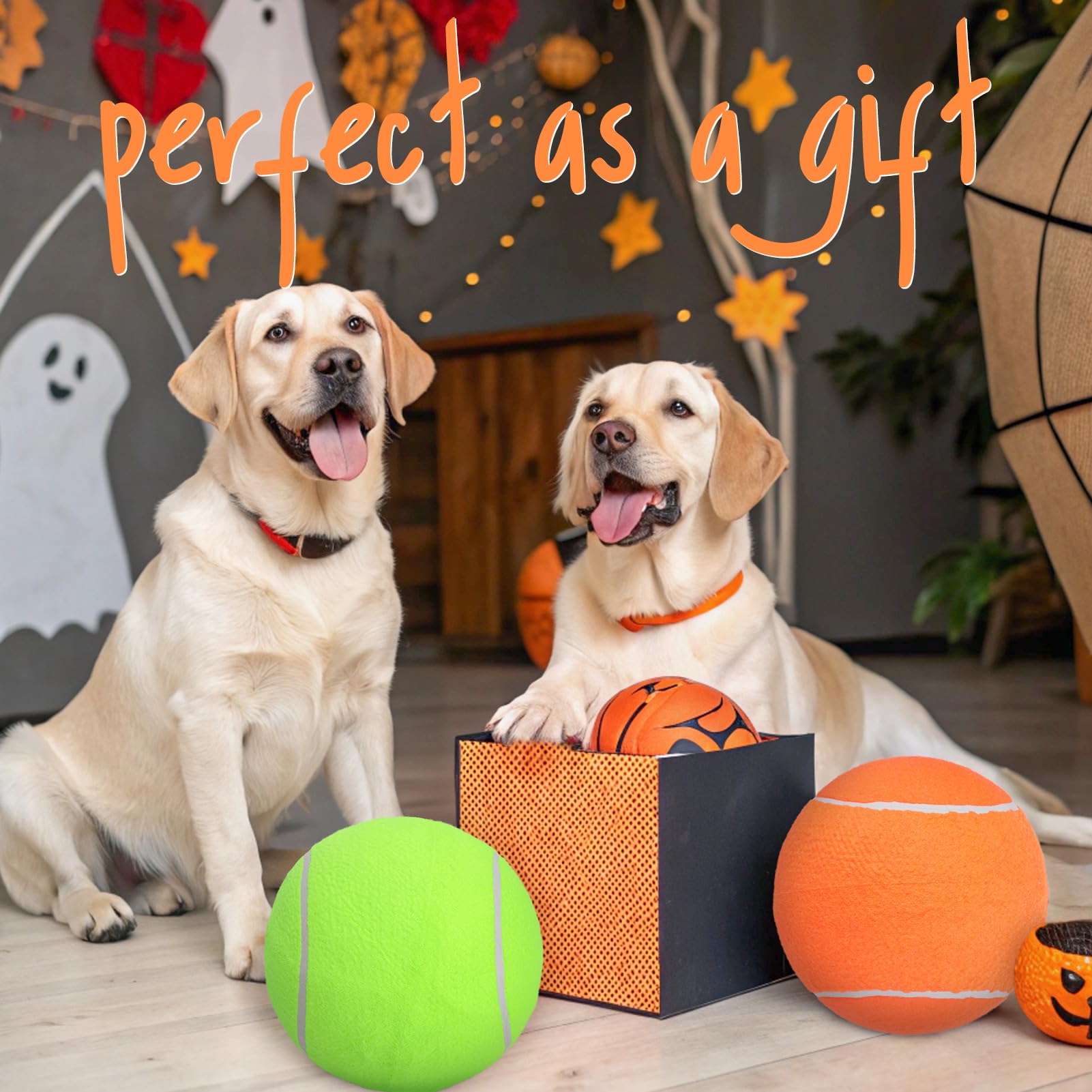 SCENEREAL giant tennis ball for dogs 9.5 inches ideal for fetch and exercise