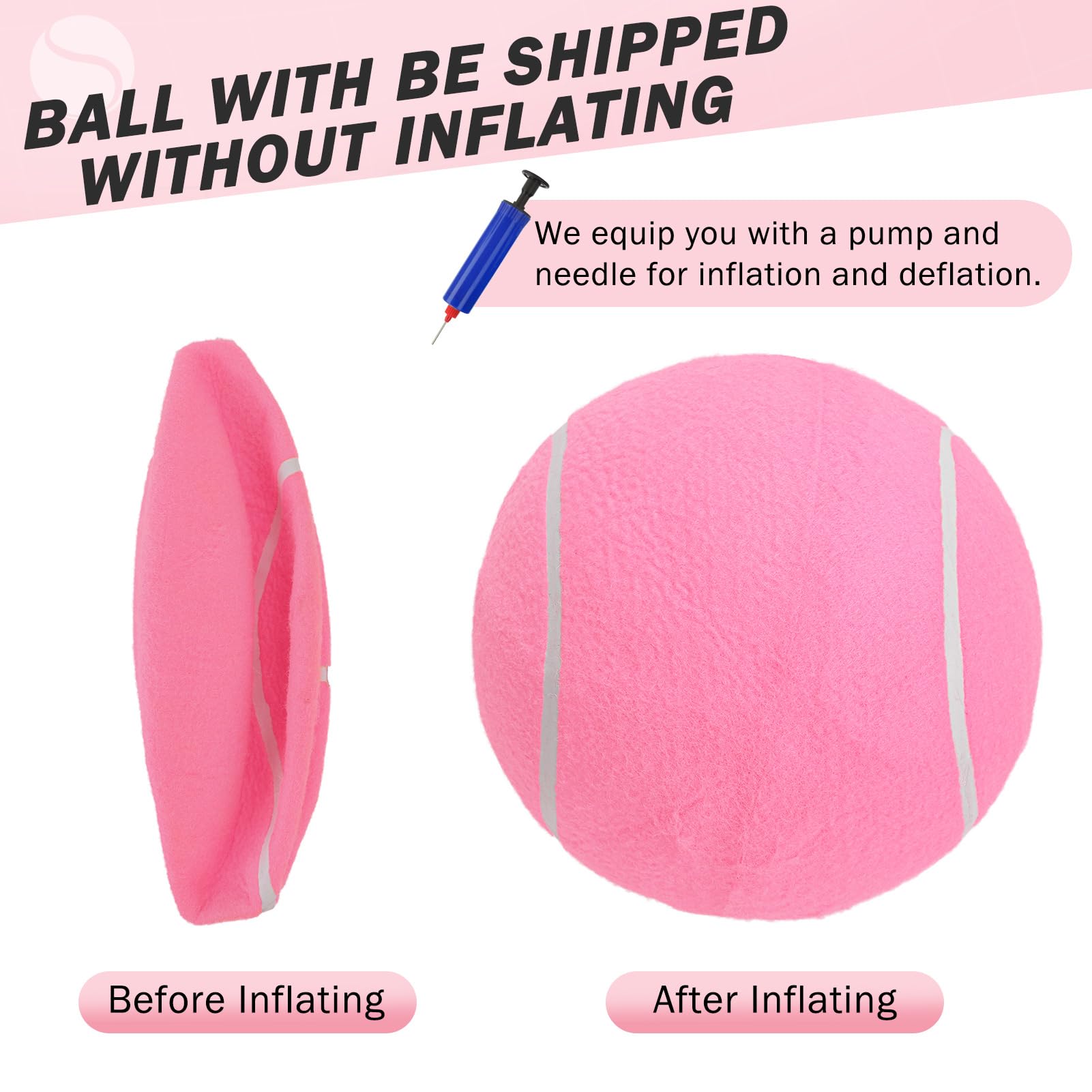 SCENEREAL giant tennis ball used in puppy training for bonding