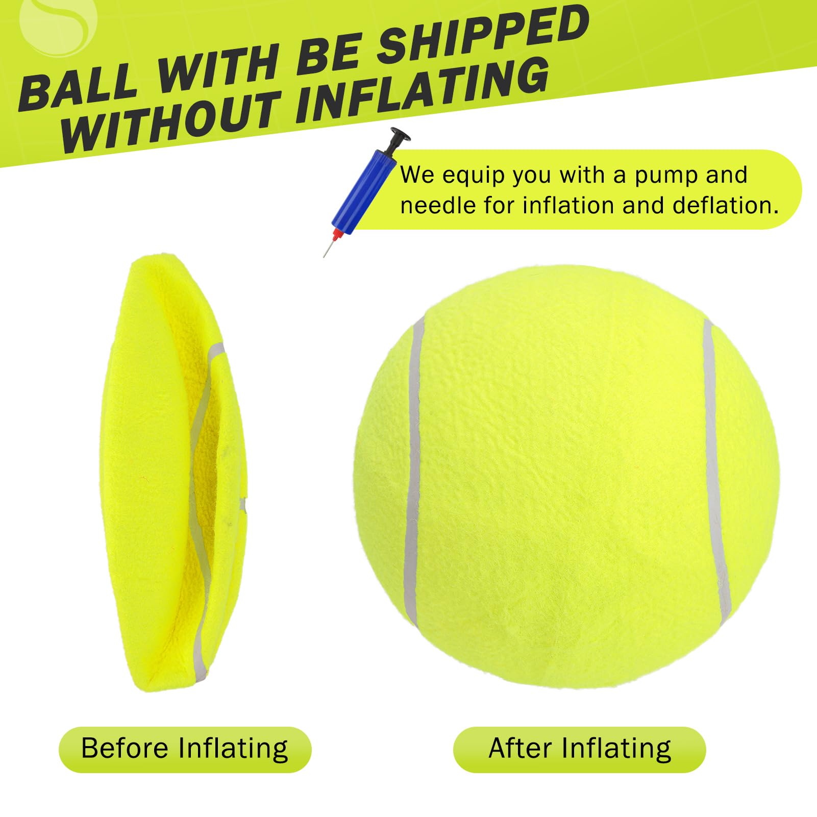 SCENEREAL ball includes pump and needle for quick inflation and flexible play