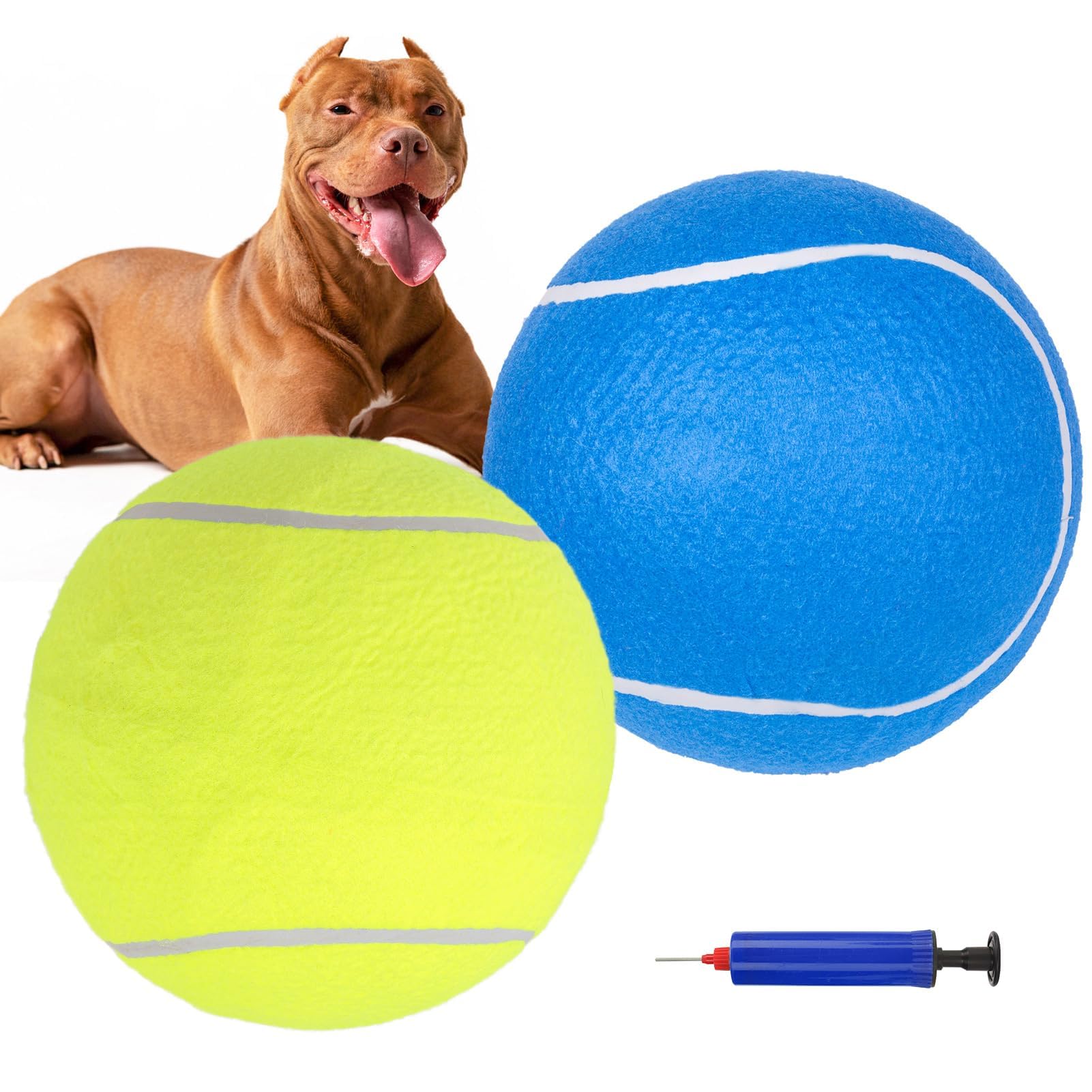 SCENEREAL giant tennis ball dogs 2-pack for interactive fetch and exercise