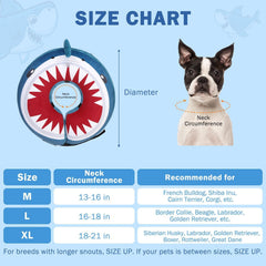 SCENEREAL inflatable donut collar side view: adjustable fit with inner strap.