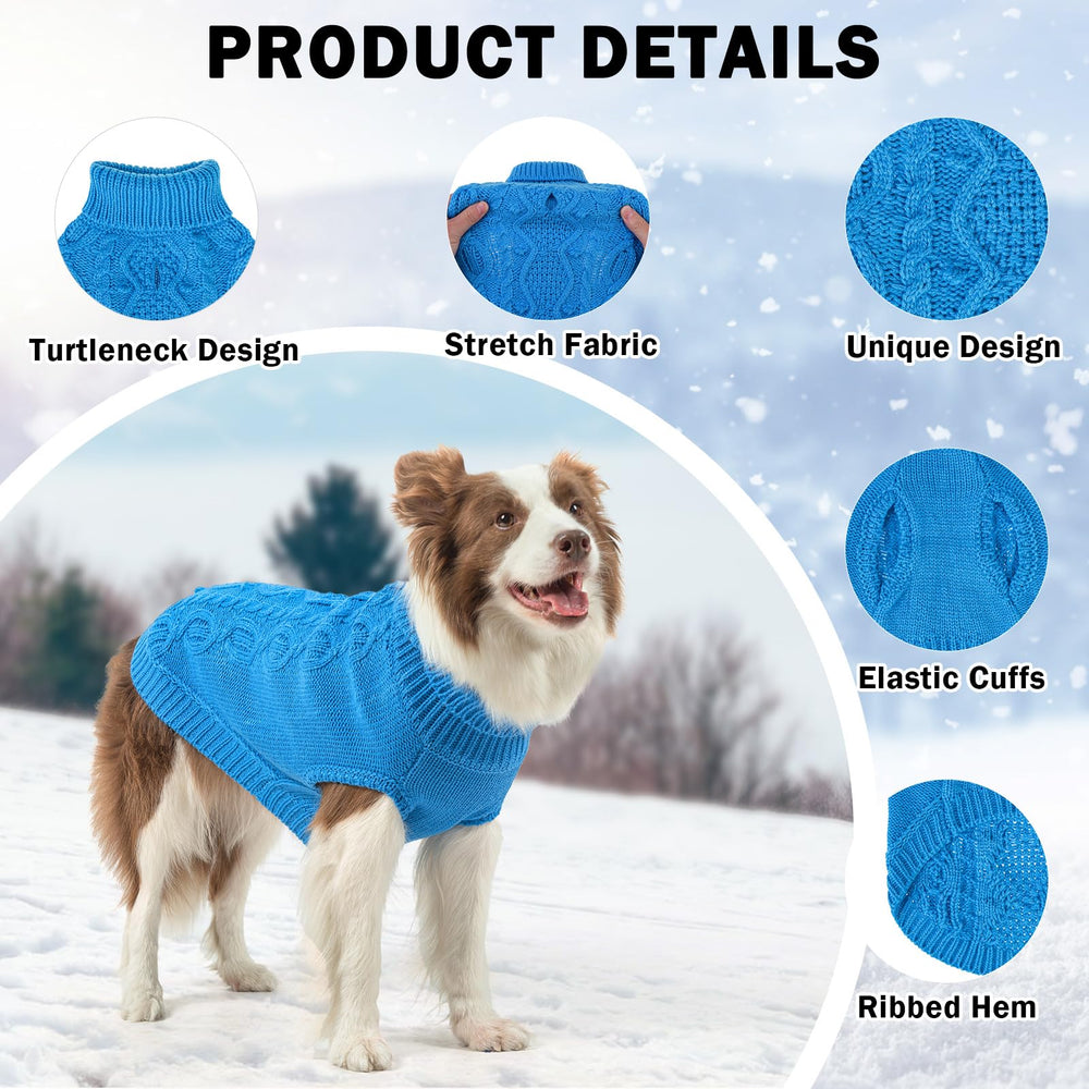 SCENEREAL dog sweater leash hole detail for easy control.