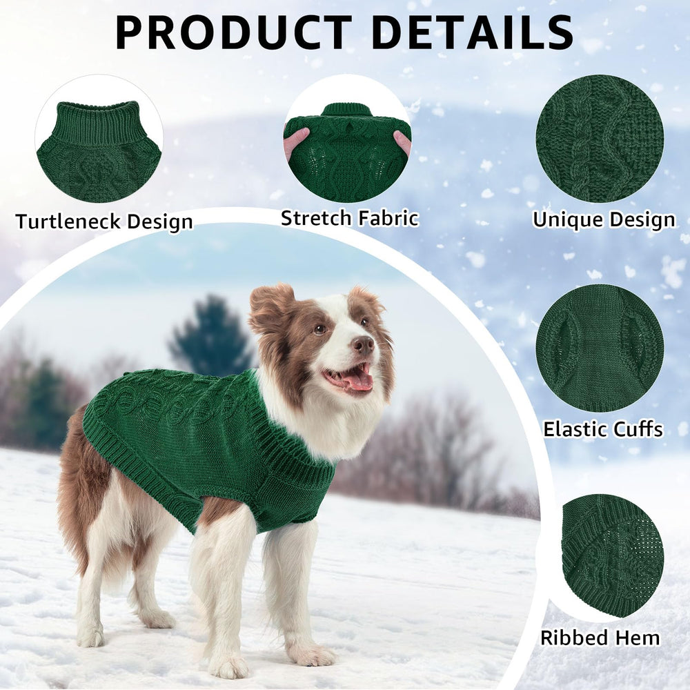 SCENEREAL knitted dog sweater chest measurement guide for secure fit