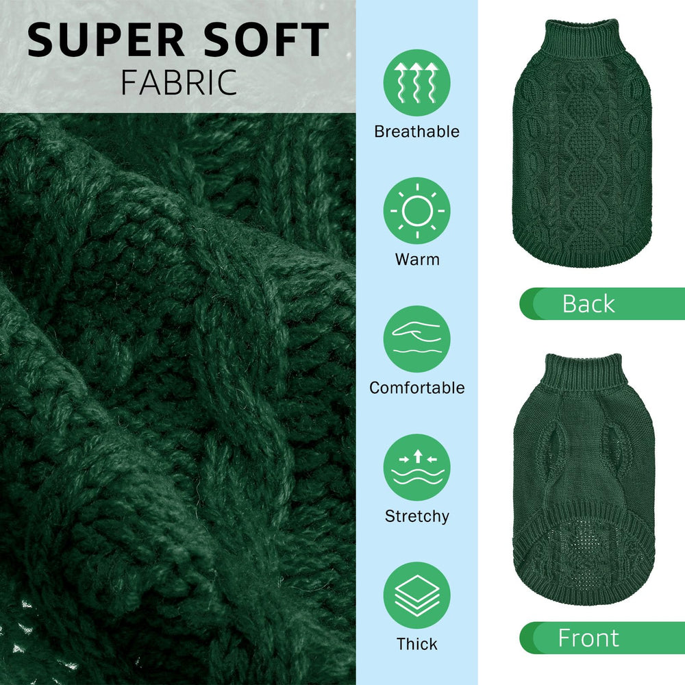 SCENEREAL knitted dog sweater texture bumps add playful style
