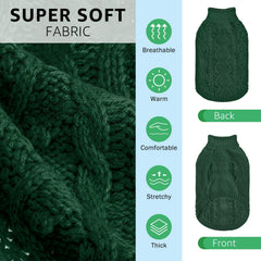 SCENEREAL knitted dog sweater texture bumps add playful style