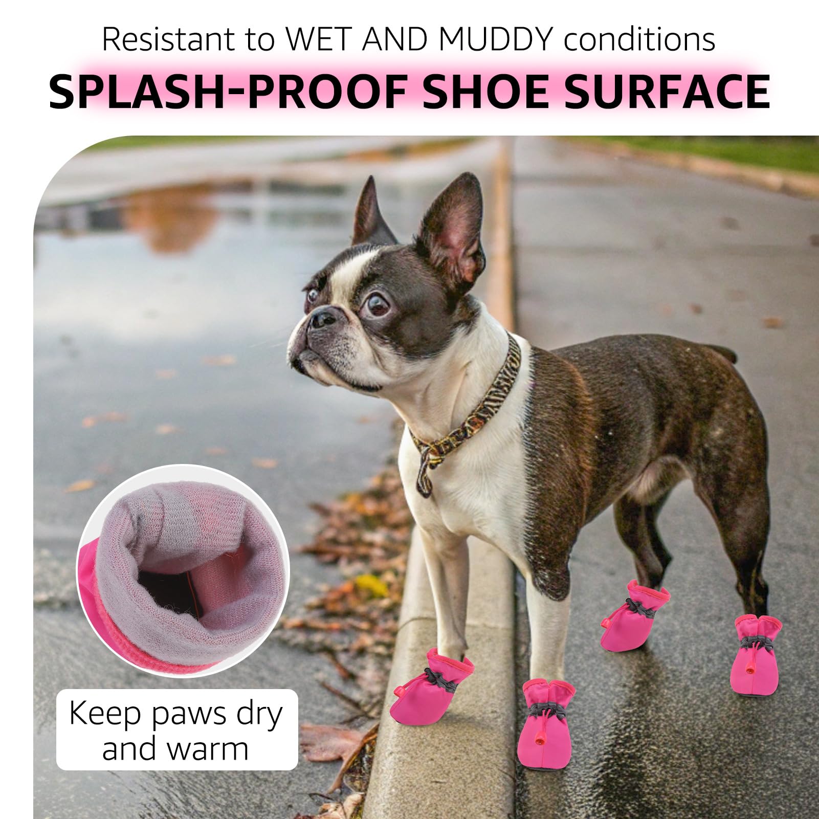 SCENEREAL non-slip soles grip slick surfaces to protect paws.